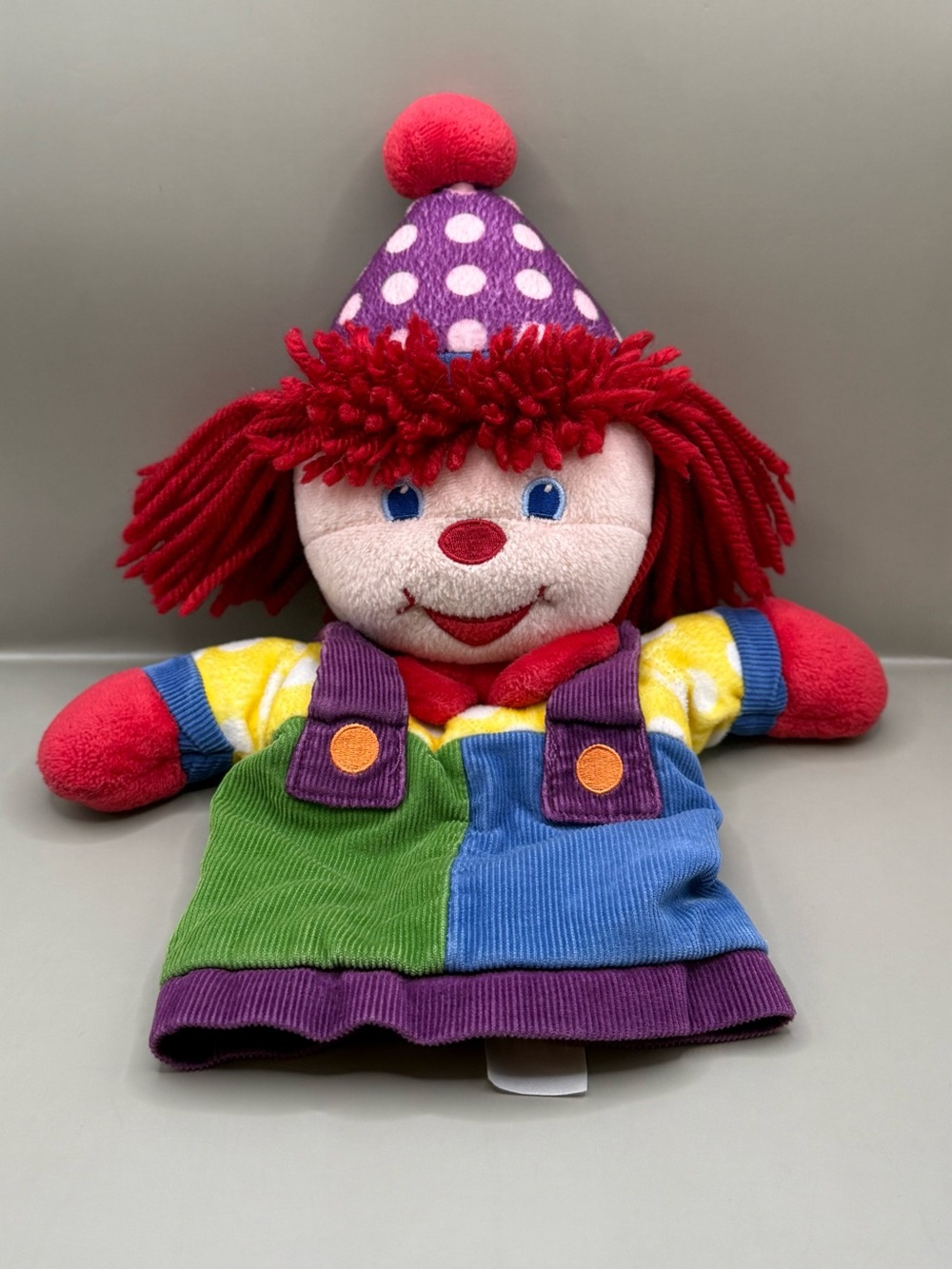 Gymboree Gymbo Baby Clown Hand Puppet Plush Learning Toy Sensory Toy Corduroy